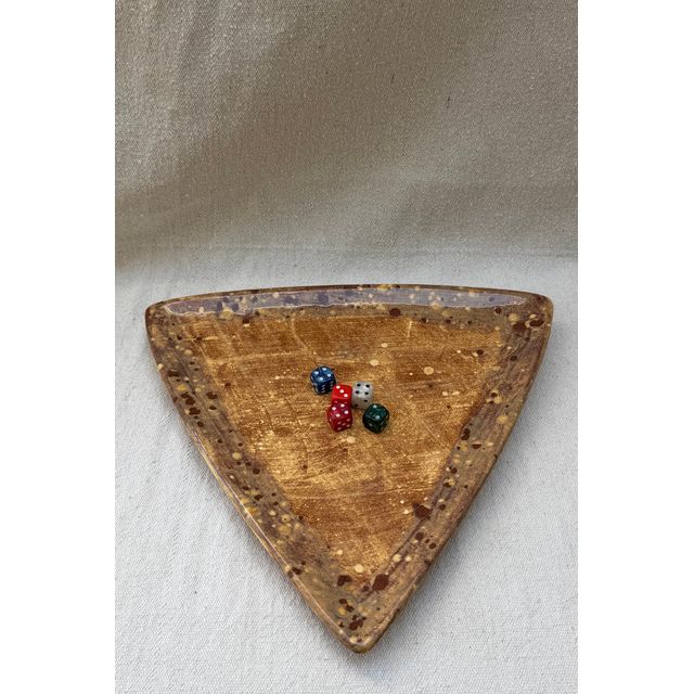 Vintage Handmade Triangle Ceramic Plates Selected by Bohhaus #2