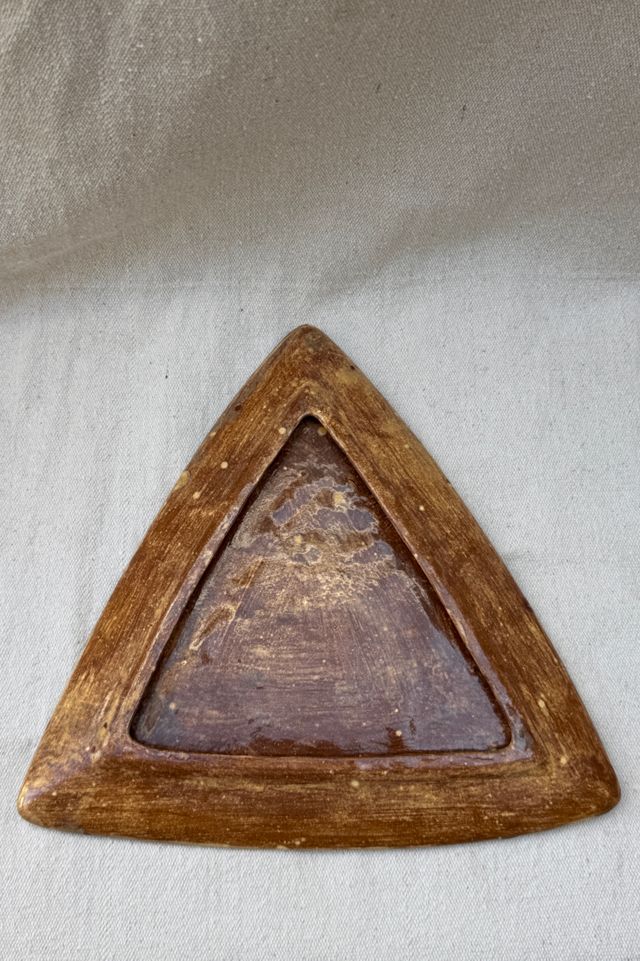 Vintage Handmade Triangle Ceramic Plates Selected by Bohhaus #3