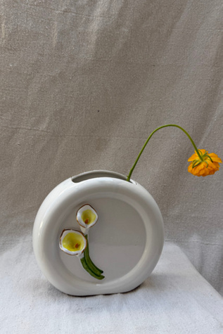 Vintage Ceramic Cala Motif  Flower Vase Selected by Bohhaus