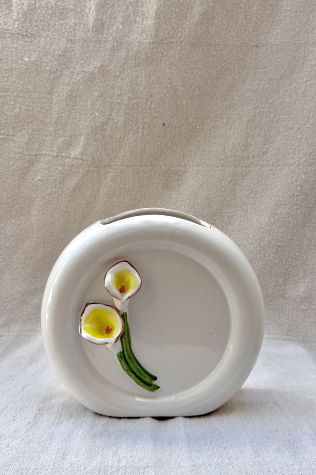 Vintage Ceramic Cala Motif  Flower Vase Selected by Bohhaus #2