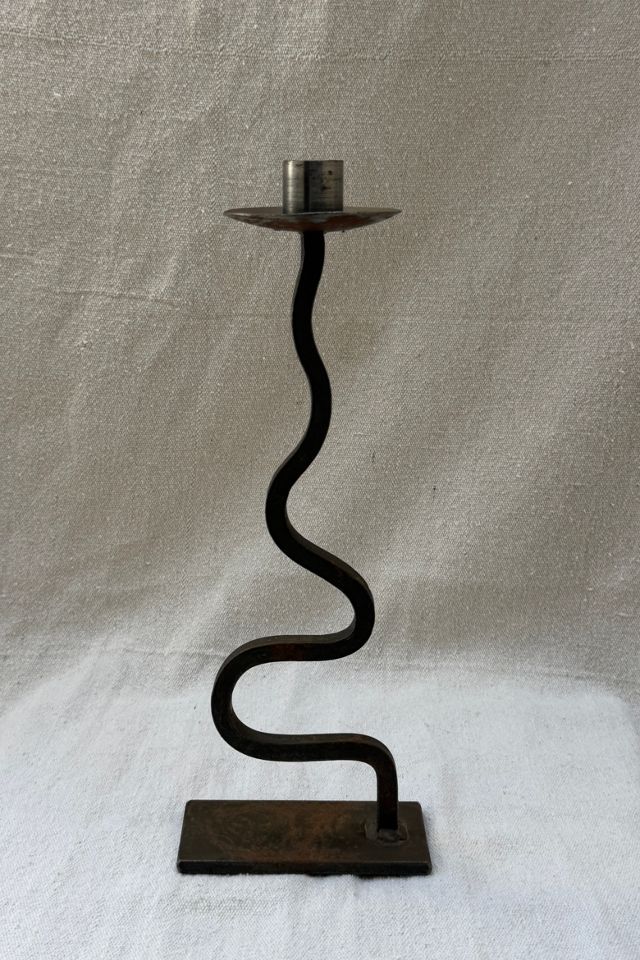 Vintage Cast Iron Wavy Candle Holder Selected by Bohhaus #2