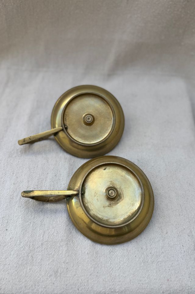 Vintage Set of Brass Chamber Candle Holders Sleected by Bohhaus #2
