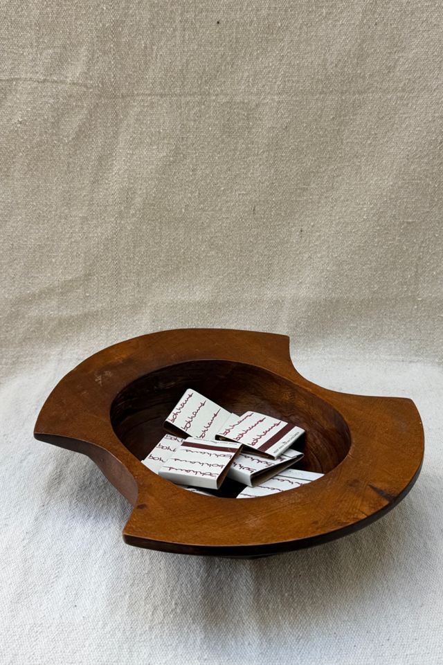 Vintage Hand-Carved Wooden Bowl Selected by Bohhaus #2