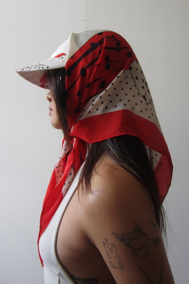 Highdive one-of-a-kind THE EDIE Scarf Hat in Bows and Dots #1