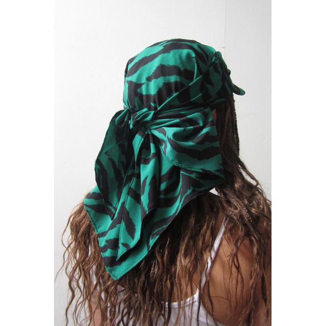 Highdive THE EDIE Scarf Hat in Jewel Tiger Stripe Silk #2