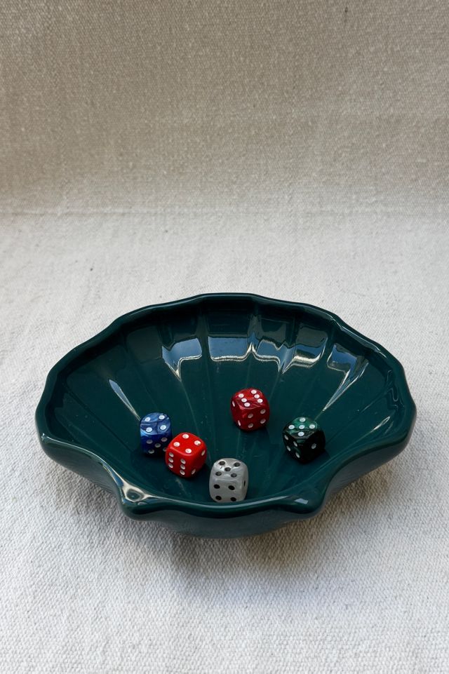 Vintage Green Glazed Ceramic Shell Dish Selected by Bohhaus #2