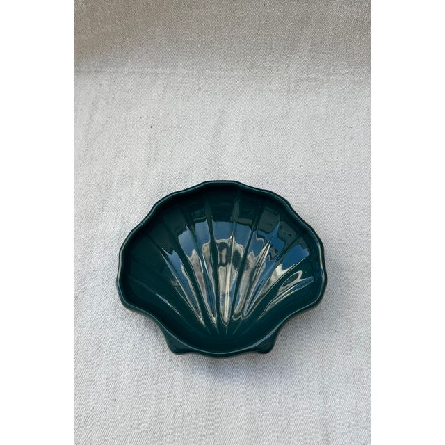Vintage Green Glazed Ceramic Shell Dish Selected by Bohhaus #3