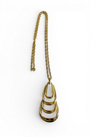 Vintage 1980's Gold Tiered Pendent Selected by FernMercantile