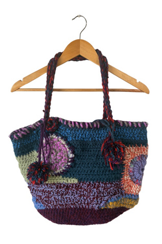 Handmade Multicolor Crochet Bag Selected by The Curatorial Dept.
