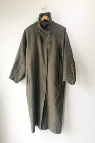 Женская куртка The Curatorial Dept. Vintage Parachute Green Wool Jacket Selected, цвет: Тёмно-зелёный — фото 3