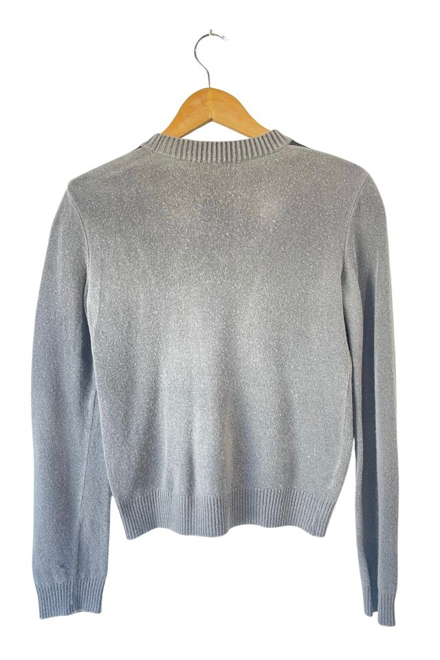 Junya Watanabe Black Lace Applique Grey Sweater Selected by The Curatorial Dept. #1