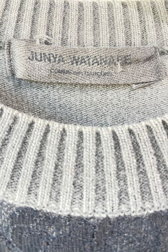 Junya Watanabe Black Lace Applique Grey Sweater Selected by The Curatorial Dept. #2