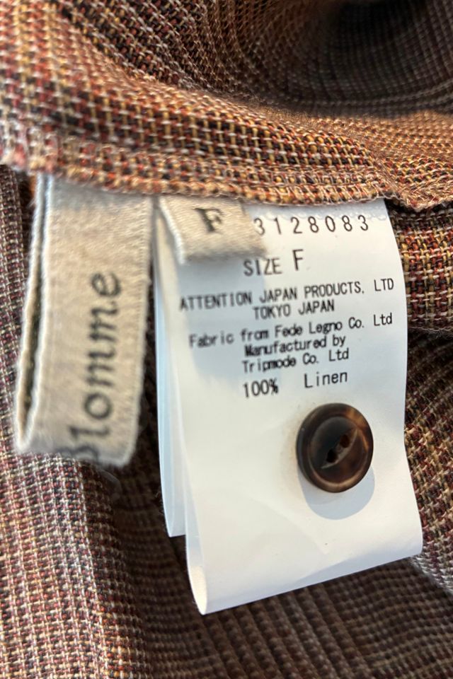 Vlas Blomme Brown Plaid Babydoll Top Selected by The Curatorial Dept. #3