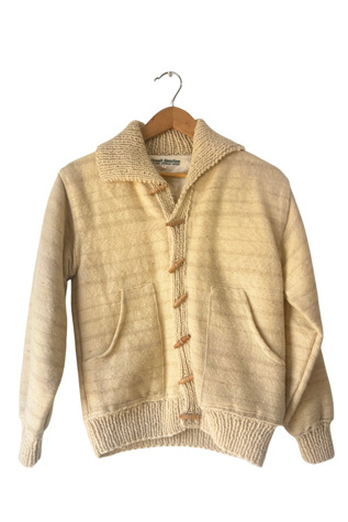 Vienoula Koussathana Handmade Cream Wool Jacket Selected by The Curatorial Dept.