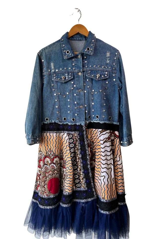 Wafa Bedazzled Denim Print Jacket Selected by The Curatorial Dept. #1