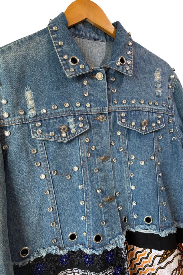 Wafa Bedazzled Denim Print Jacket Selected by The Curatorial Dept. #3