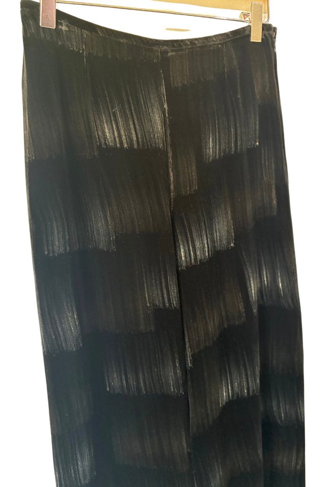 Armani Black Velvet Brushstroke Pants Selected by The Curatorial Dept. #2