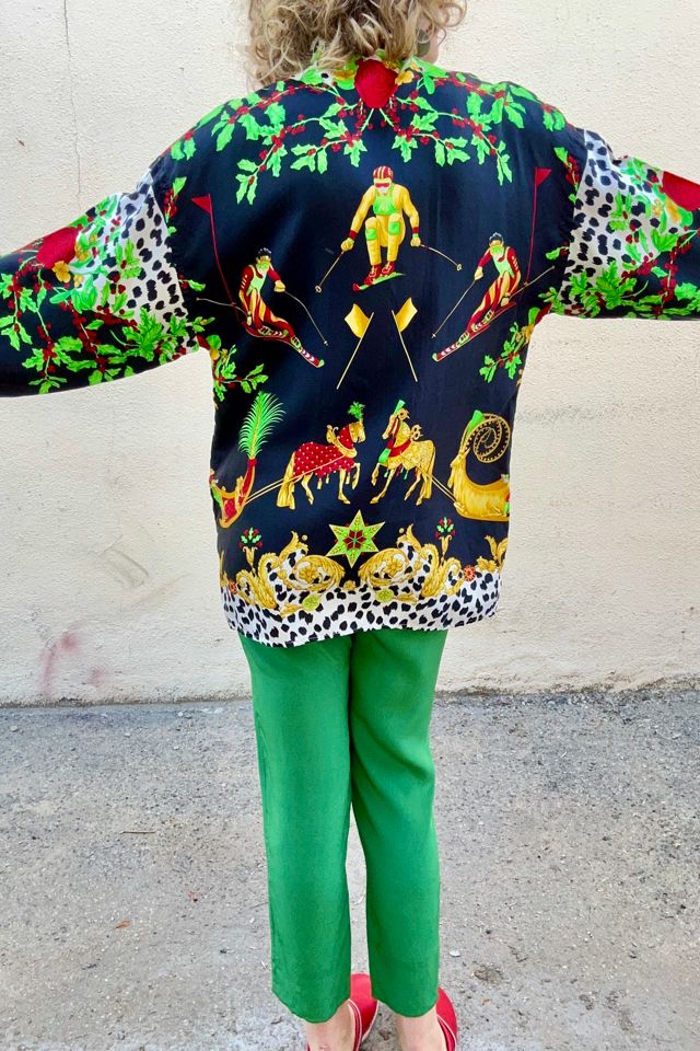 Versace Silk Shirt With Skiers Selected by The Curatorial Dept. #1