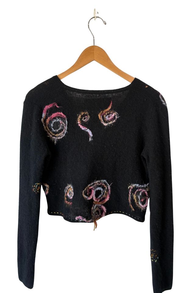 Grau Black Cashmere Shrug with Spiral Stitching Selected by The Curatorial Dept. #2