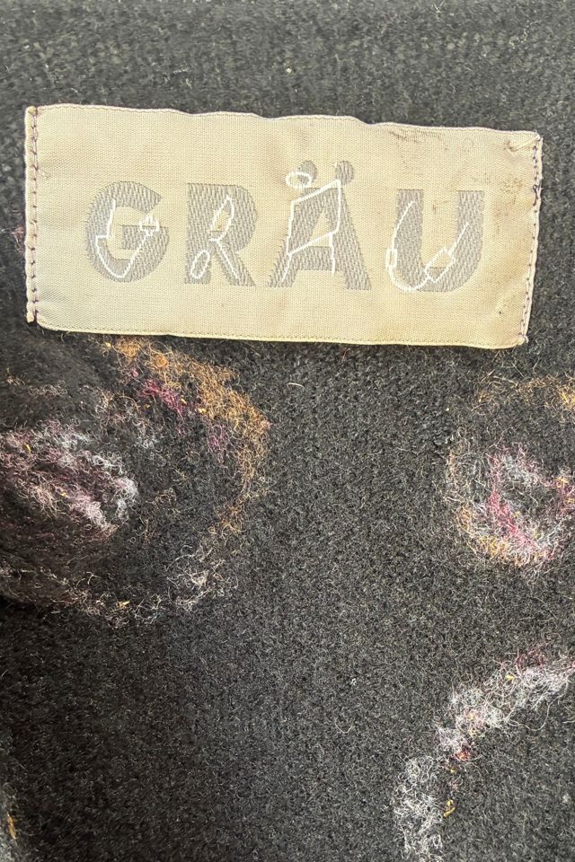 Grau Black Cashmere Shrug with Spiral Stitching Selected by The Curatorial Dept. #3
