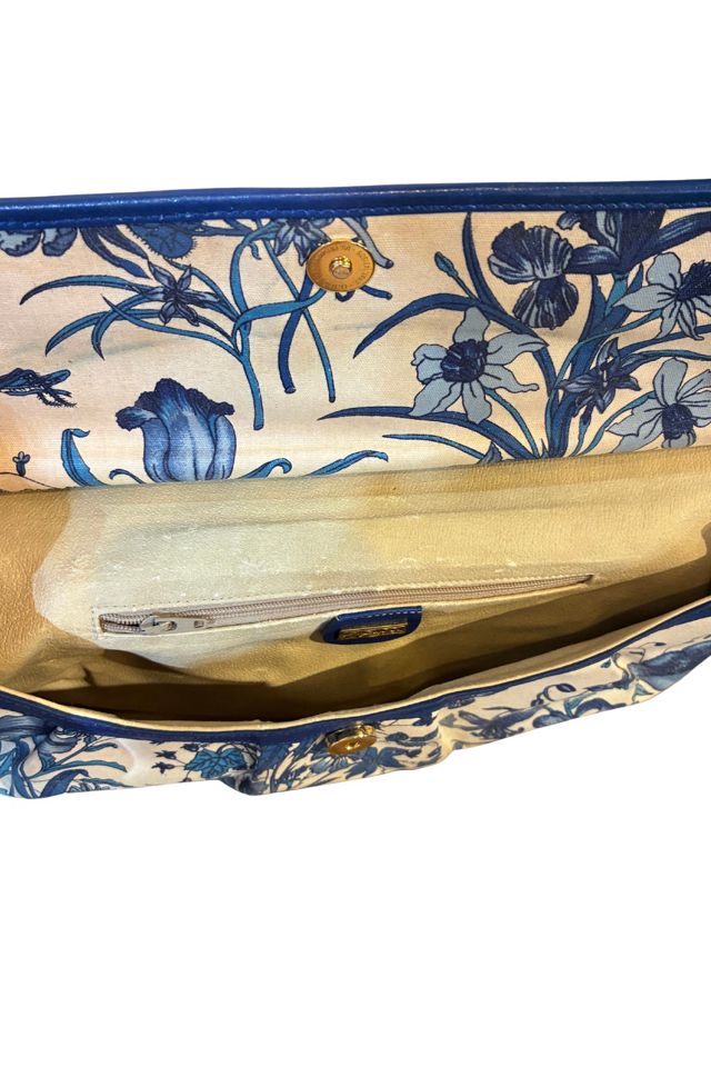 Vintage Gucci Blue Floral Clutch Selected by The Curatorial Dept. #3