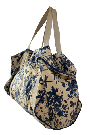 Женская сумка The Curatorial Dept. Vintage Gucci Blue Floral Weekender Selected, цвет: Синий — фото 3