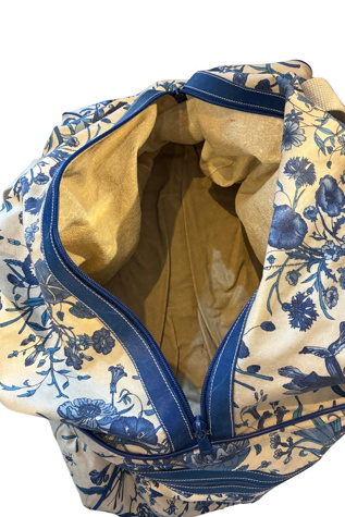 Женская сумка The Curatorial Dept. Vintage Gucci Blue Floral Weekender Selected, цвет: Синий — фото 4