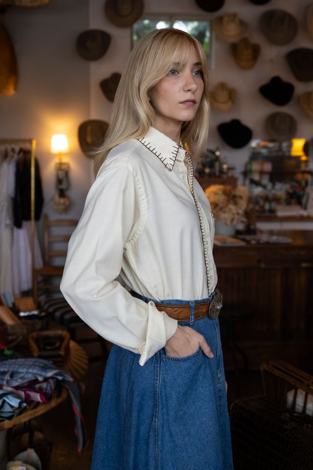 The Yellow Saddle Stitch Shirt by Lauren Owen of Texas #1