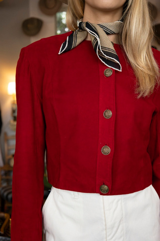 Женская куртка Lauren Owen of Texas The 1990s Salamander Santa Fe Suede, цвет: Винный — фото 4