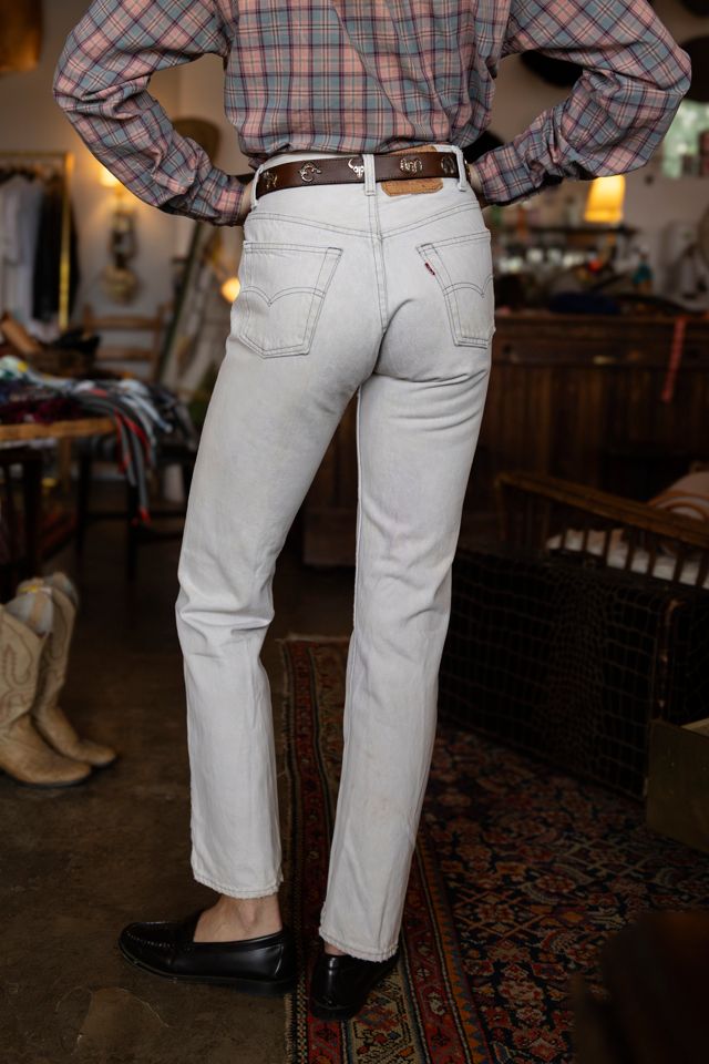 The 1990s 501s Levi's Off-White Straight Leg Jeans by Lauren Owen of Texas #2
