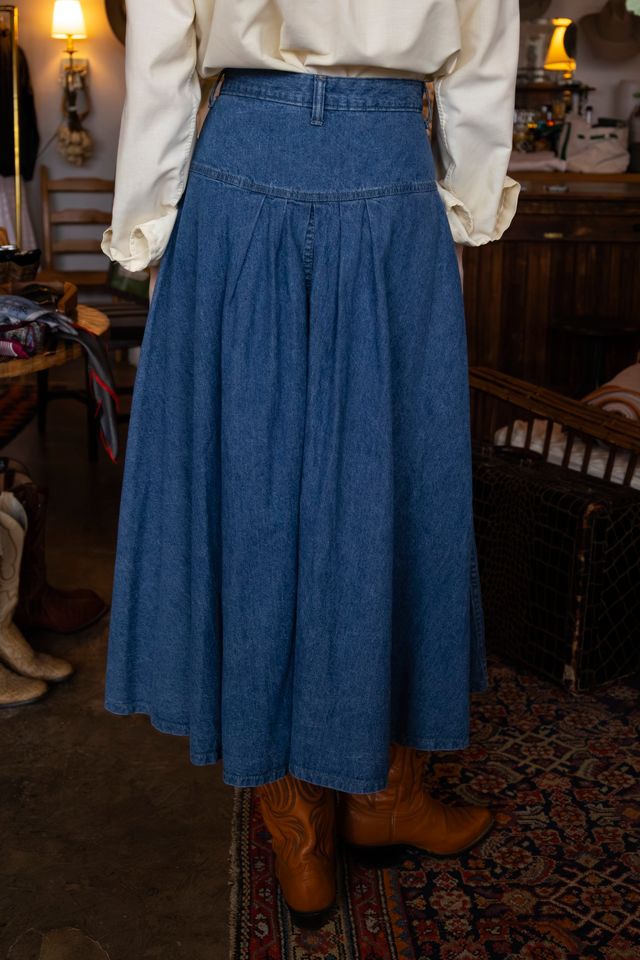 The 1990s Cascade Blues Denim Midi Skirt by Lauren Owen of Texas #2