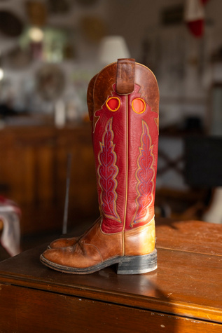 Женские ботинки Lauren Owen of Texas The 1980s Olathe Tall Red Buckaroo Cowboy, цвет: Красный — фото 2