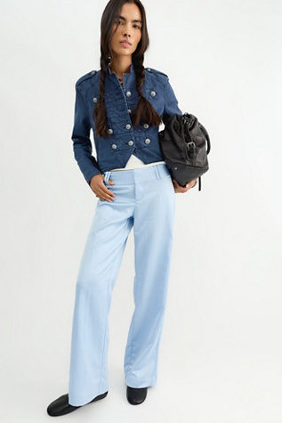 Time Flies Low-Rise Clean Satin Trousers