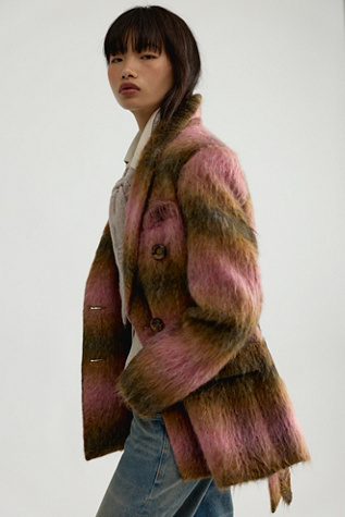 Rodebjer Leah Check Wool Coat