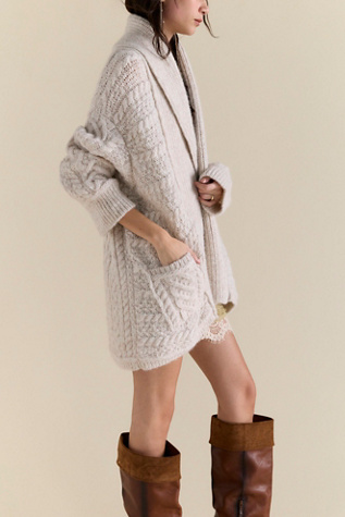 Brioche Cable Knit Cardi