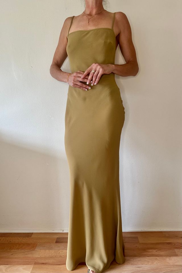 Sexy Green Tone Bias Slip Gown Selected by Picky Jane #3