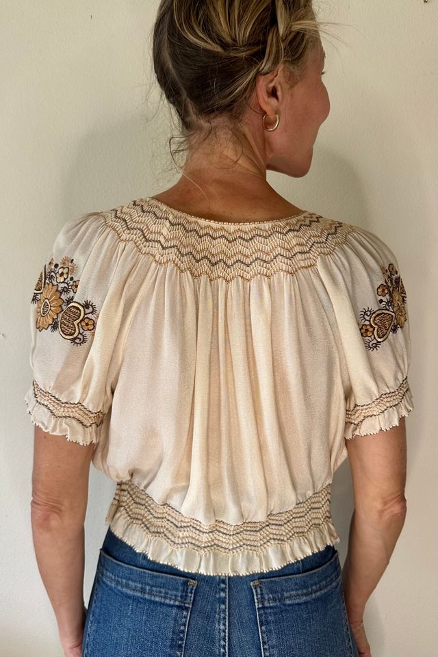 Collector's World's Rarest Folk Embroidered Silk Blouse Selected by Picky Jane #2