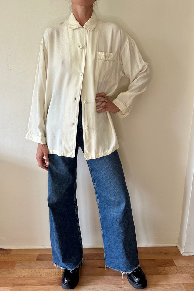 Trussardi Silk Geo Jacquard Pajama Blouse Selected by Picky Jane #2