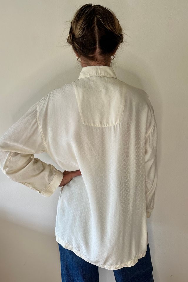 Trussardi Silk Geo Jacquard Pajama Blouse Selected by Picky Jane #3