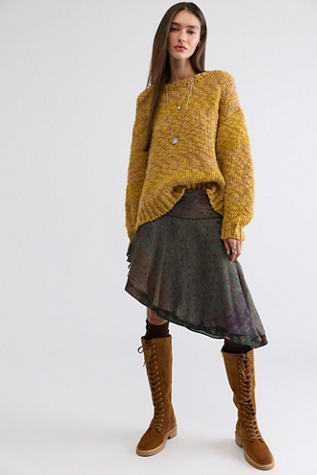 Daydreamer Printed Asymmetrical Midi Skirt