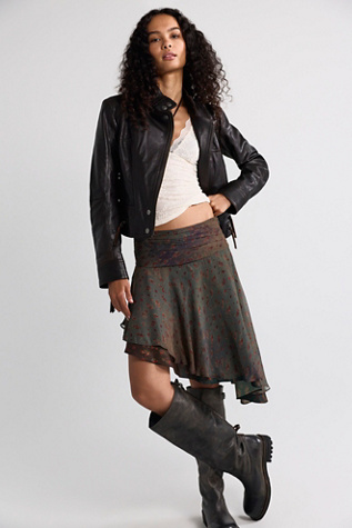 Daydreamer Printed Asymmetrical Midi Skirt