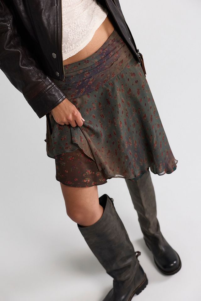 Daydreamer Printed Asymmetrical Midi Skirt #1