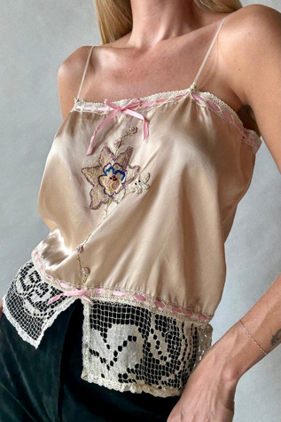 Antique Blush Lace Camisole Selected by Wax Plant