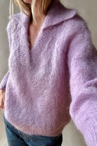 Lilac Mohair Knit Pullover Selected by Wax Plant