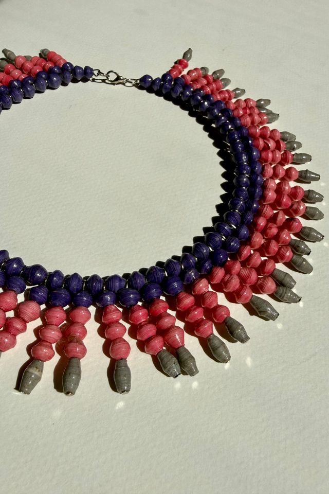 Beaded Fringe Collar Necklace Selected by Wax Plant #1