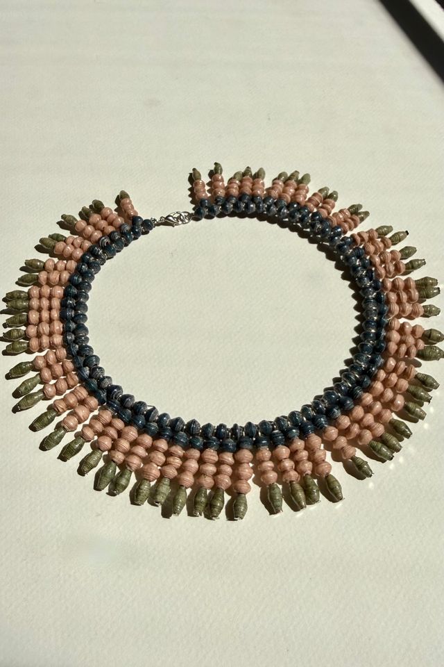 Beaded Fringe Collar Necklace Selected by Wax Plant #1