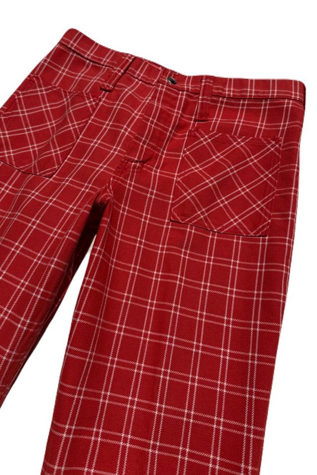 70's Red Plaid Pants Selected by Wax Plant #2