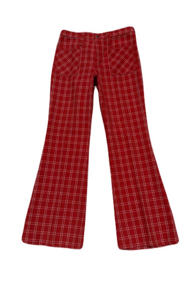70's Red Plaid Pants Selected by Wax Plant #3