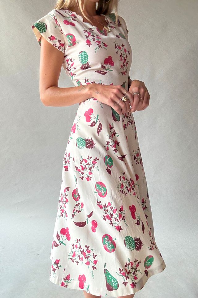 1950's Fruit Print Dress Selected by Wax Plant #2