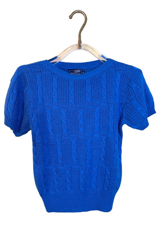 Vintage Eighties Blue S/S Sweater Selected By Ankh By Racquel